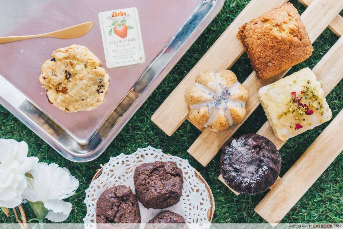 The Headless Baker pastries flatlay
